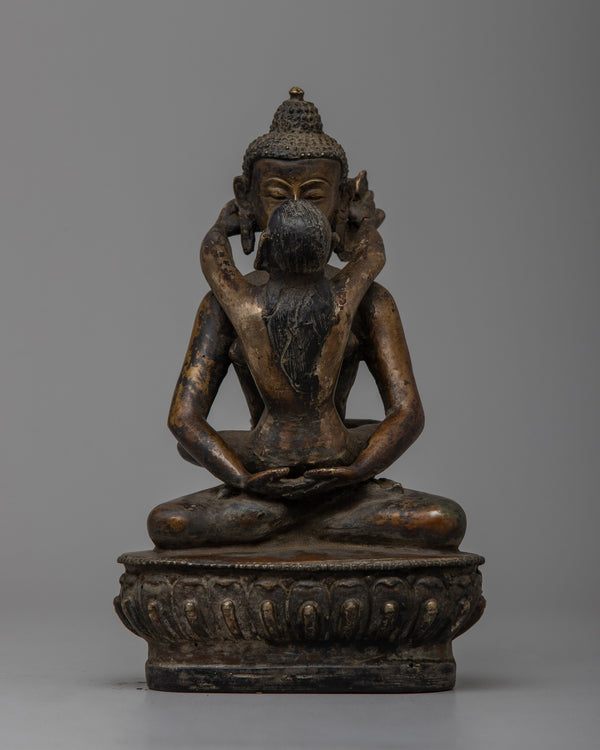 Samantabhadra With Consort Brass Statue