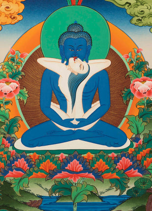 Samantabhadra Buddha Thangka | Wall Hanging Art