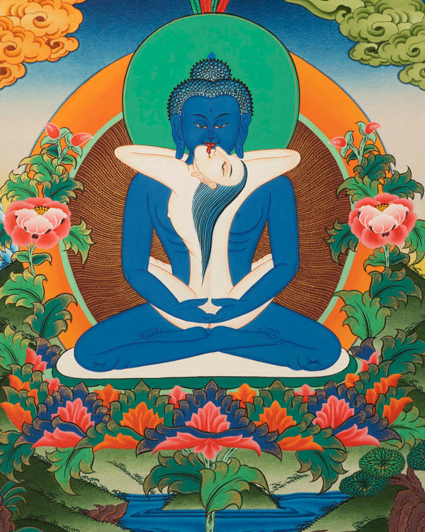 Samantabhadra Buddha Thangka | Wall Hanging Art