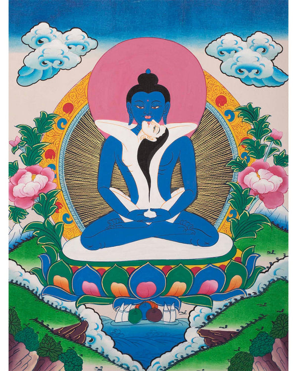 Samantabhadra Buddha | Wall Hanging Yoga Meditation Canvas Art