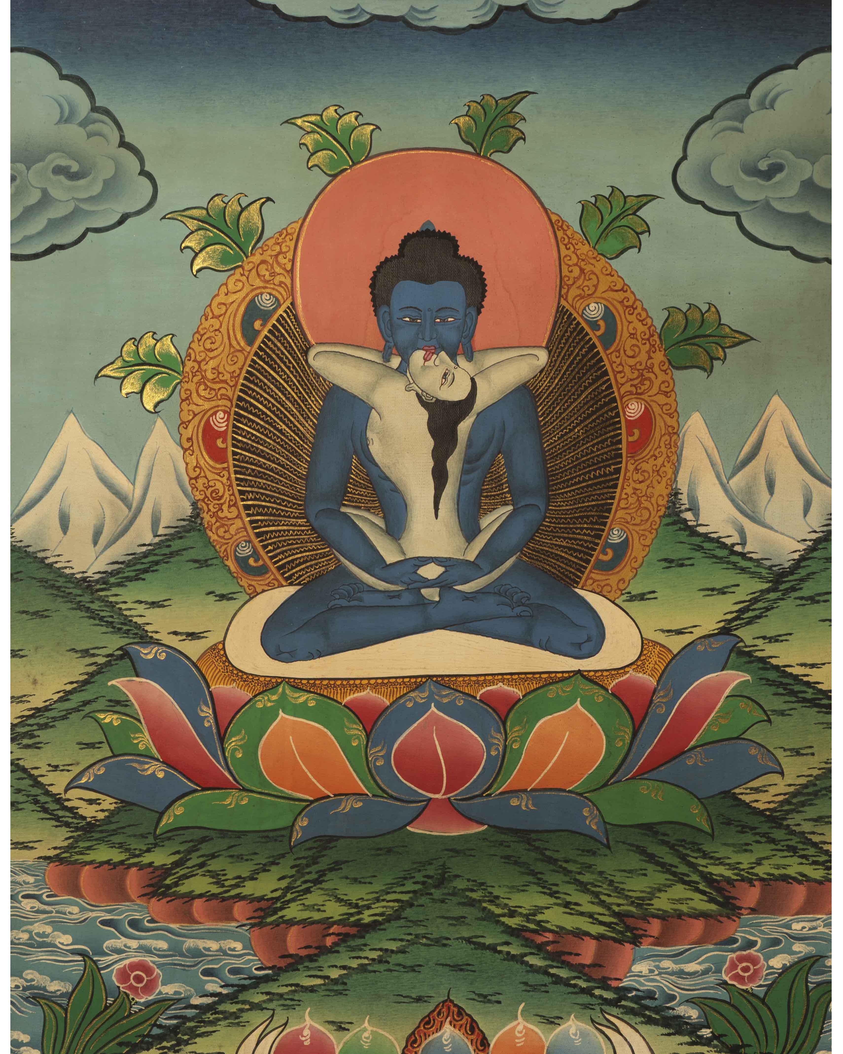 Samantabhadra Yab Yum Buddha Small Size Original Hand Painted Thangk samantabhadra-yab-yum-buddha-small-size-original-hand-painted-thangk