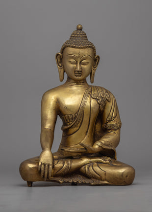 Brass Buddha Shakyamuni Statue