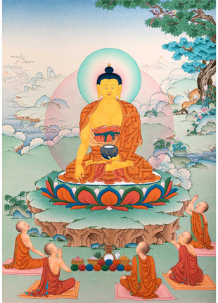 Shakyamuni Buddha With Five Disciples