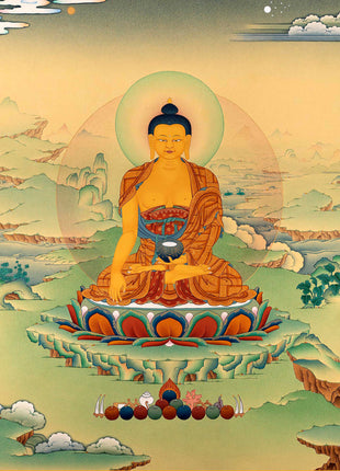 Shakyamuni buddha thangka hand painted