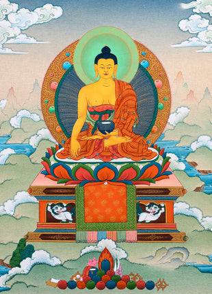 Shakyamuni Buddha Thangka Tibetan Art