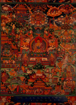 Shakyamuni Budda's Life Story | Oil Varnished Thangka | Wall Decors