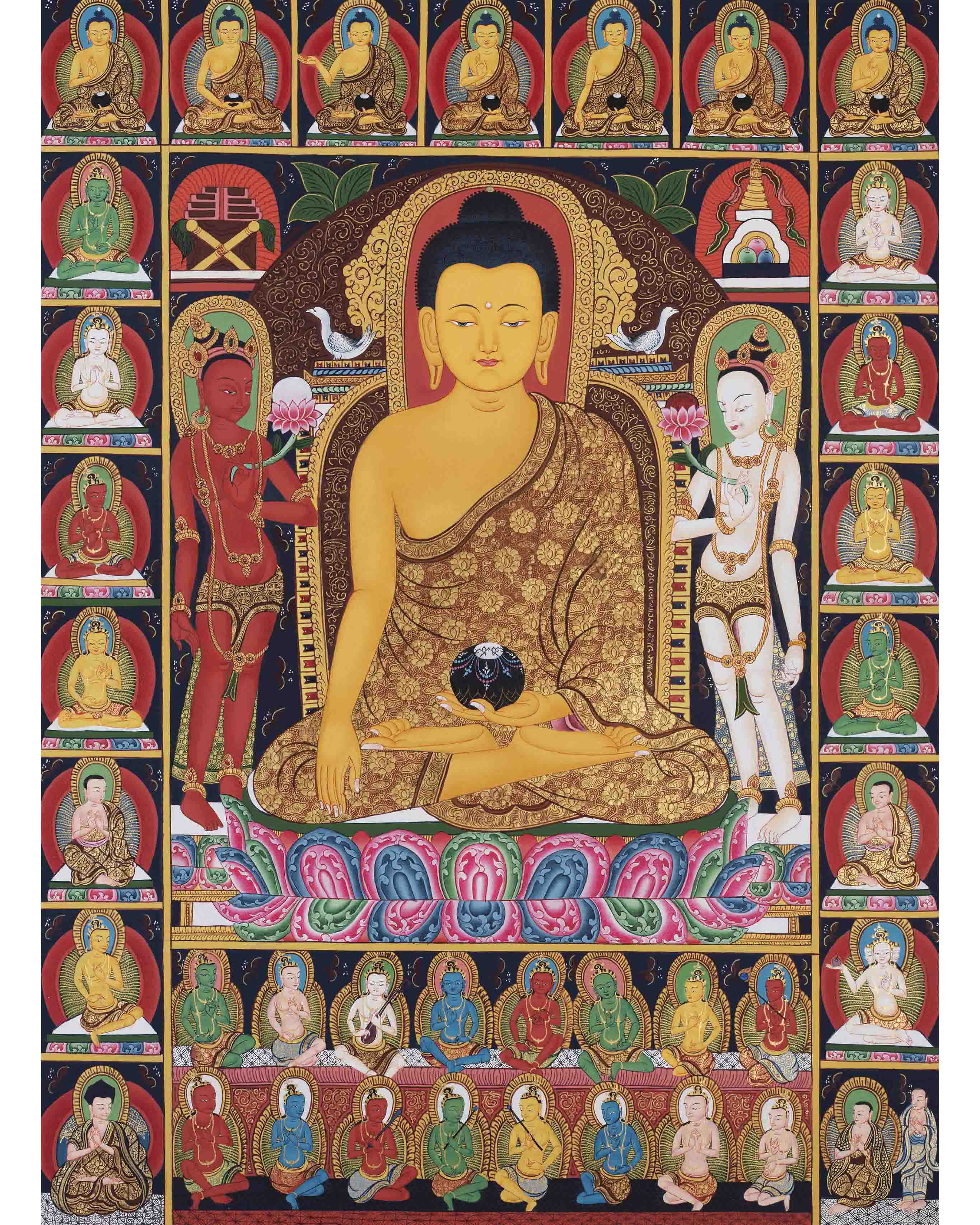 Shakyamuni Buddha Kadampa Art | Buddhist Thangka Painting