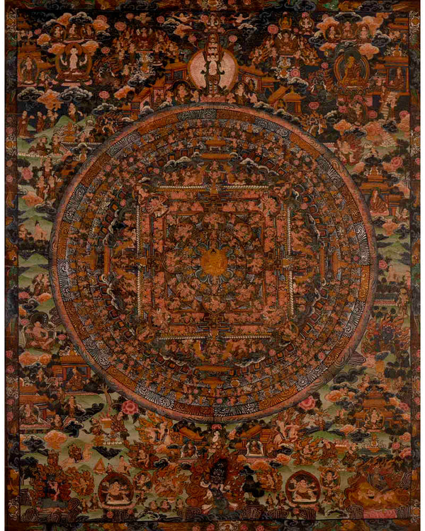 Shakyamuni Buddha Mandala | Traditional Thangka Painting | Wall Decors