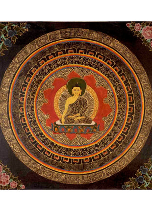 Buddha Shakyamuni Mandala | Traditional Tibetan Thangka | Wall Decors