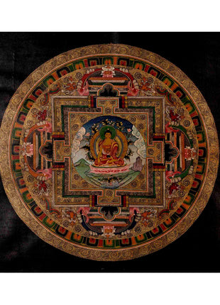 Shakyamuni Buddha Mandala | Tibetan Thangka | Wall Decors