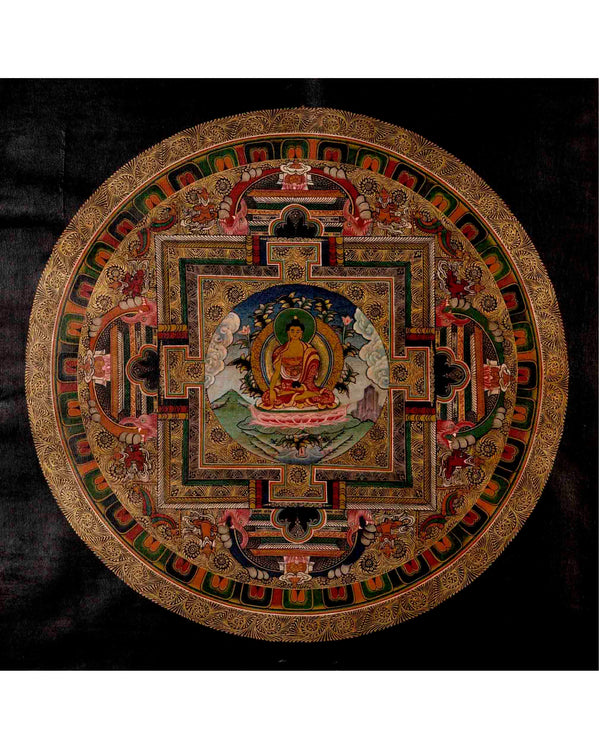 Shakyamuni Buddha Mandala | Tibetan Thangka | Wall Decors