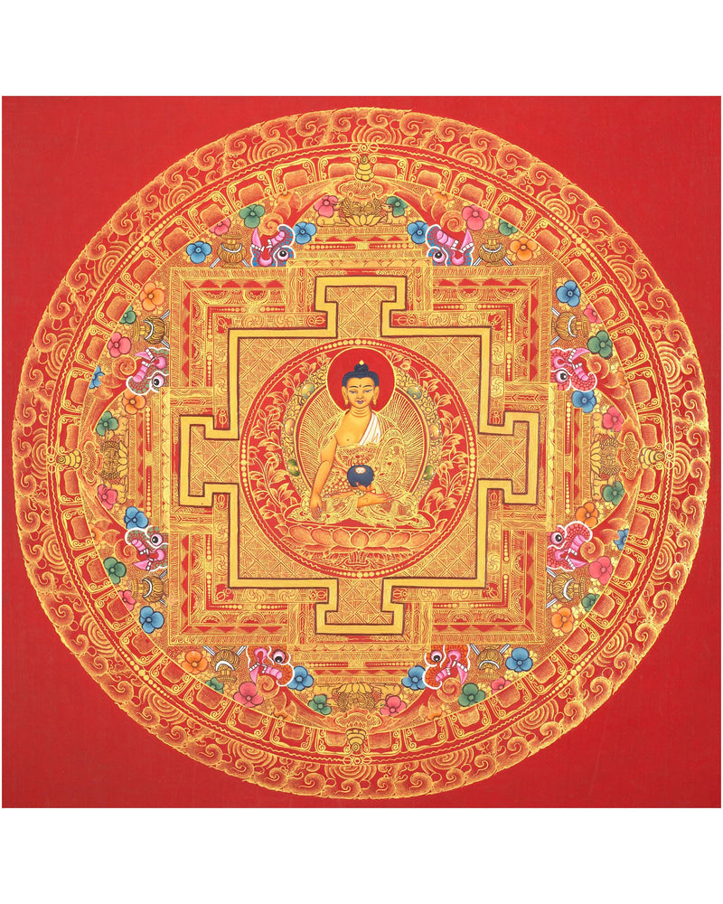 Shakyamuni Buddha Mandala |  Tibetan Thangka Painting