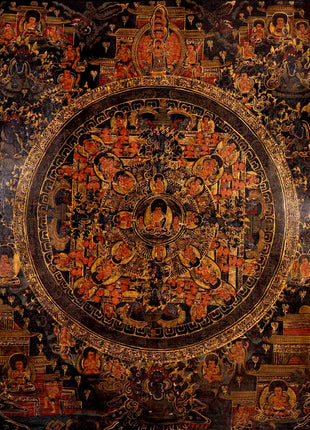 Shakyamuni Buddha Mandala | Traditional Tibetan Thangka | Wall Decors