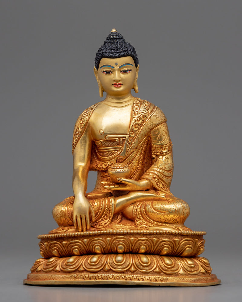 Shakyamuni Buddha Sculpture Art | Traditional Himalayan Statue