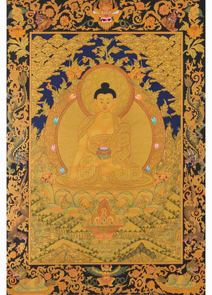 Shakyamuni Buddha Thangka Art | Traditional Painting | Wall Decors
