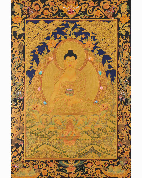 Shakyamuni Buddha Thangka Art | Traditional Painting | Wall Decors