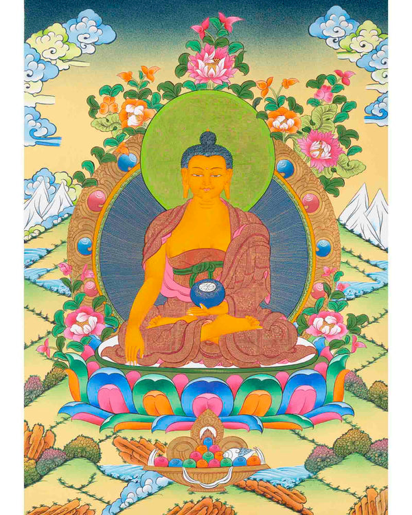 Shakyamuni Buddha Thangka | Traditional Buddhist Art | Wall Decors