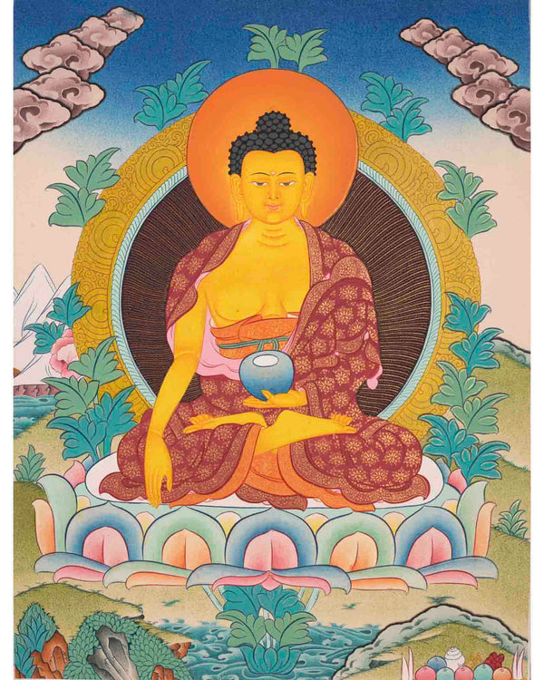 Shakyamuni Buddha Thangka | Wall Hanging Decoration Art