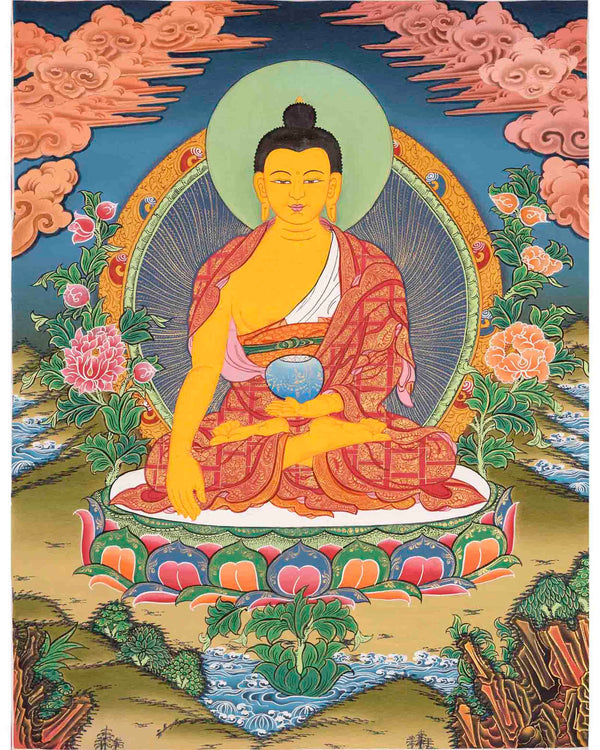 Shakyamuni Buddha Thangka | Buddhist Traditional Paint | Wall Decors