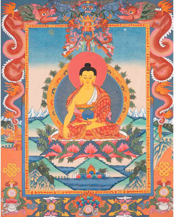 Shakyamuni Buddha Thangka | Traditional Painting | Wall Decors