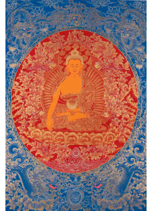 Buddha Shakyamuni Thangka | Religious Buddhist Painting | Wall Decors