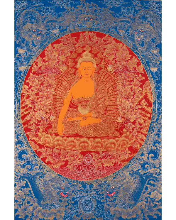 Buddha Shakyamuni Thangka | Religious Buddhist Painting | Wall Decors