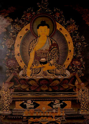 Shakyamuni Buddha Thangka | Religious Buddhist Art | Wall Decors