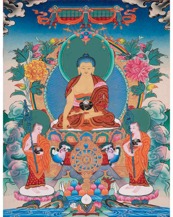 Shakyamuni Buddha Thangka | Buddhist Painting | Wall Hanging Decors