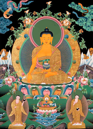 Religious Shakyamuni Buddha Thangka  | Buddhist Art | Wall Decors