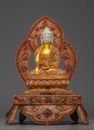 24K Gold Plated Shakyamuni Buddha Statue