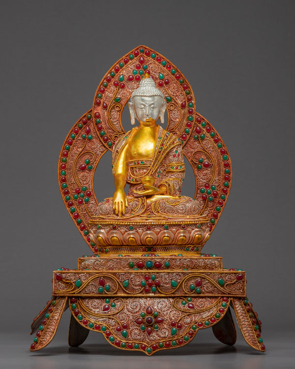 24K Gold Plated Shakyamuni Buddha Statue