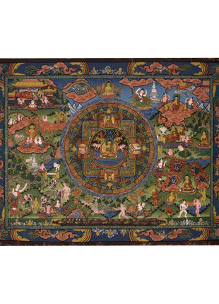 Shakyamuni Buddha's Life Story | Traditional Thangka | Wall Decors