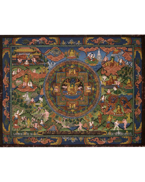 Shakyamuni Buddha's Life Story | Traditional Thangka | Wall Decors