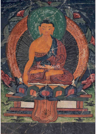Vintage Shakyamuni Buddha Thangka | Thangka Hand Painted