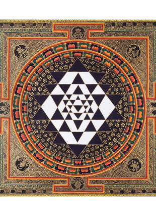 Shri Yantra Mandala Thangka | Art Painting for Meditation and Good Luck
