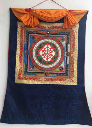 Shri Yantra Mandala Thangka | Tibetan Buddhist Art