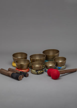 Singing Bowls Set | Buddhist Collection of Melodic Meditation Tools