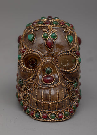 Skull Crystal with Gemstones