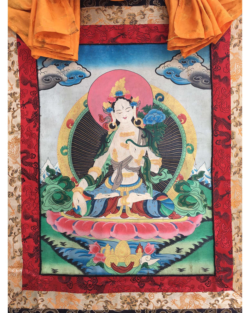 Spiritual White Tara  | Wall Hanging Painting And Decoration