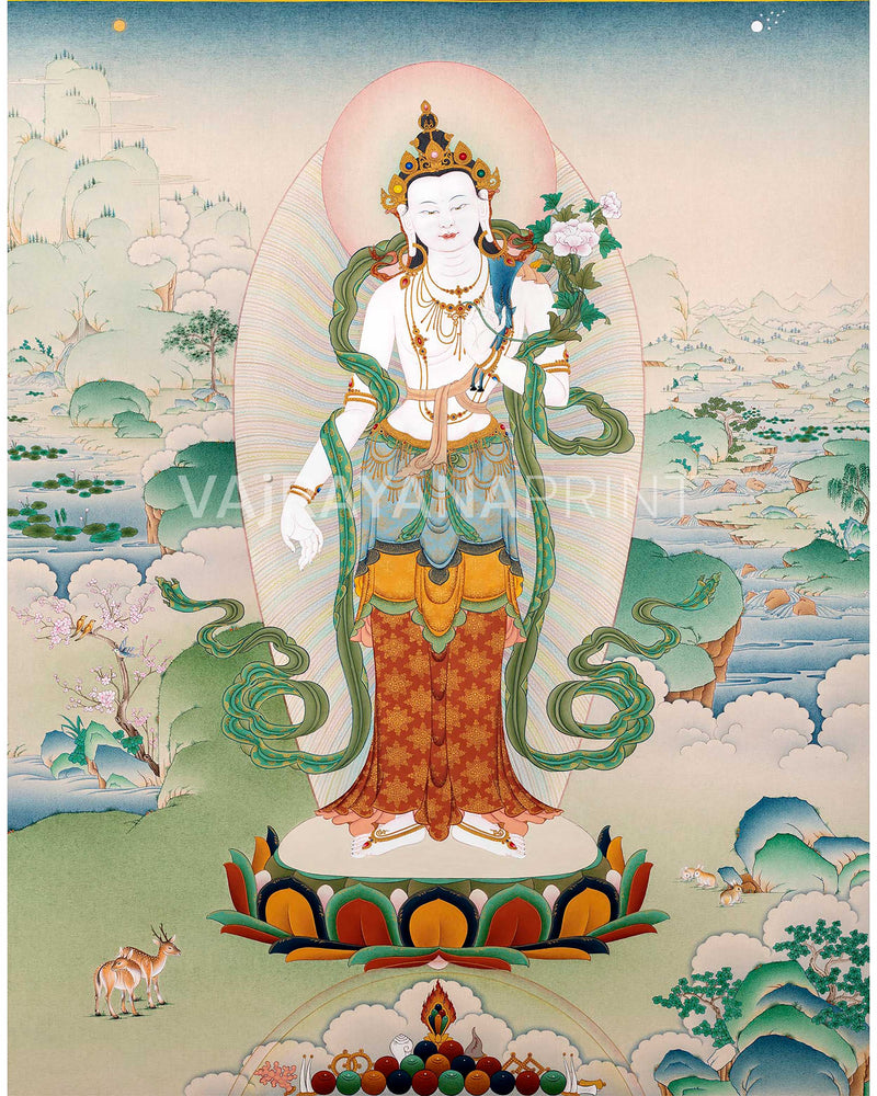 Standing Bodhisattva Chenrezig Digital Art Prints