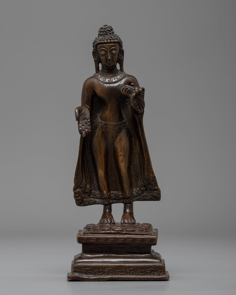 Standing Shakyamuni Buddha | Nepal Buddha Staue | Zen Room Decor