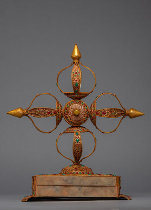 Stand vajra Filigree Inlay | Handmade Thunderbolt from Nepal