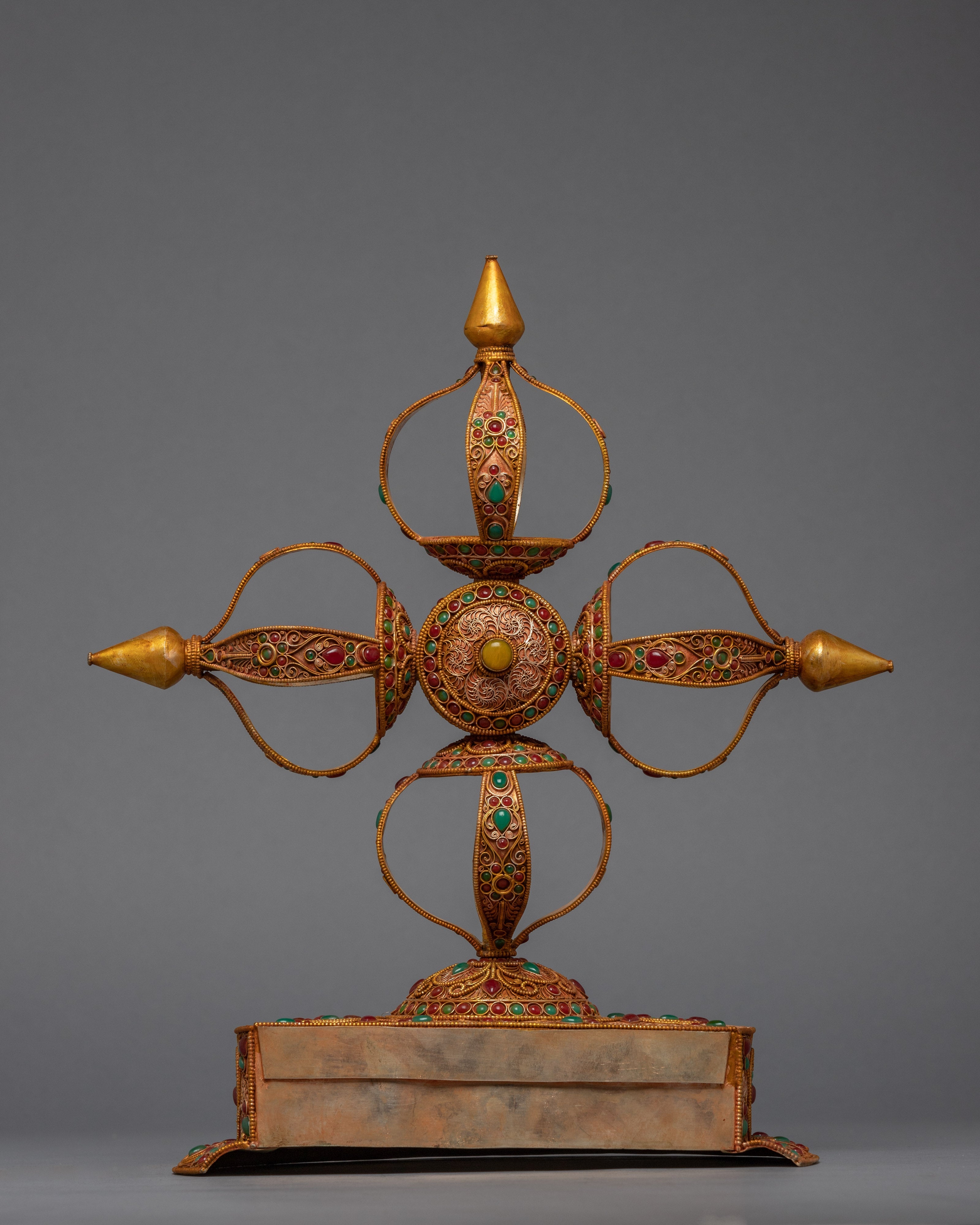 Stand vajra Filigree Inlay | Handmade Thunderbolt from Nepal