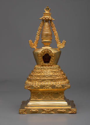 Handcrafted Buddhist Tibetan Stupa
