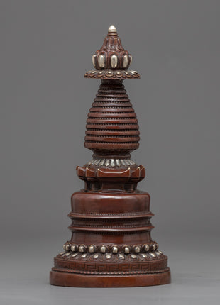 Silver Plated Stupa 
