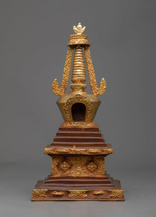 Copper Stupa Statue