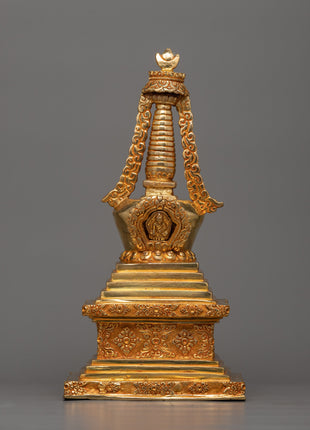 Gold-Adorned Buddha Stupa