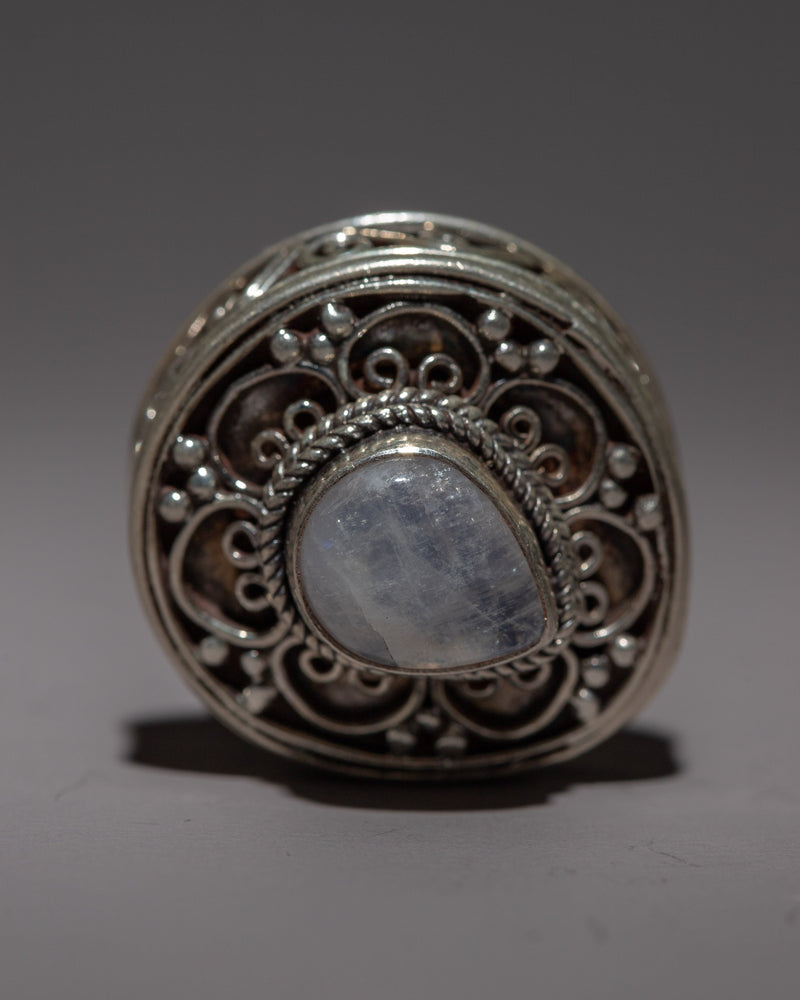 Moon Stone Ring | Artisan Crafted Gemstone Jewelry"