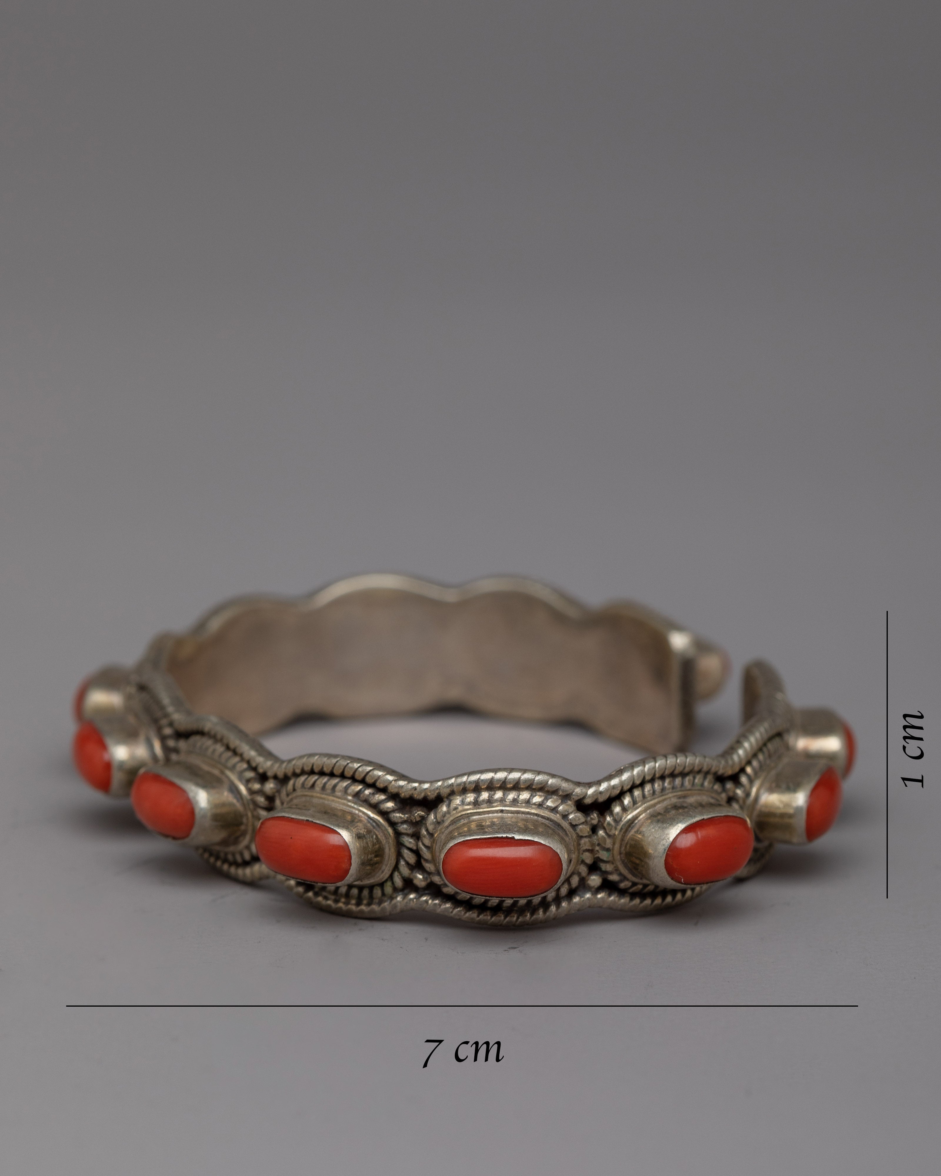 Red Coral Stone Hand Bracelet | Buddhist and Tibetan Jewelry | Unique and Stylish Jewelry for Men and Women
