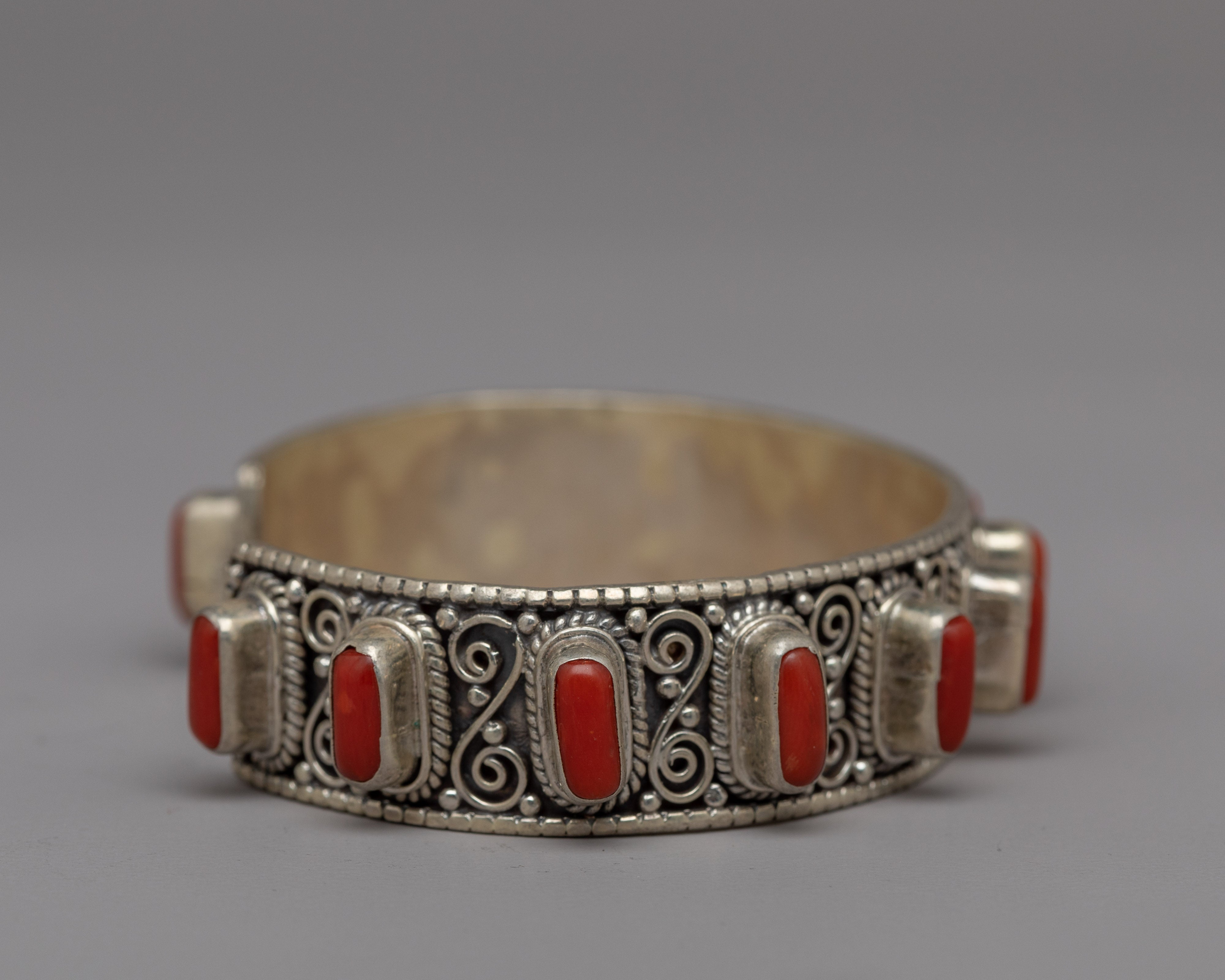 Pure Red Coral Stone Hand Bracelet | Tibetan Buddhist Charm Bracelet | Exquisite Gemstone Jewelry for Elegant Look